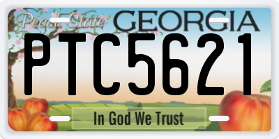 GA license plate PTC5621