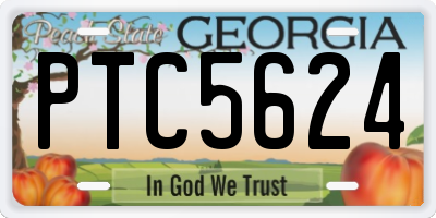 GA license plate PTC5624
