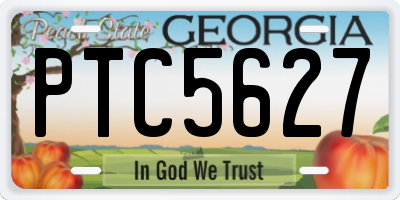 GA license plate PTC5627