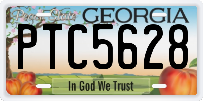 GA license plate PTC5628