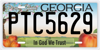 GA license plate PTC5629