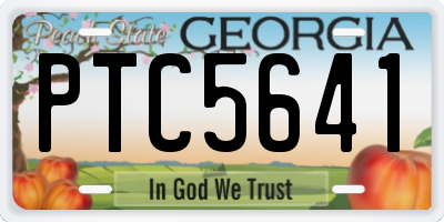 GA license plate PTC5641