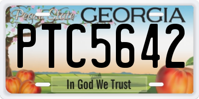GA license plate PTC5642