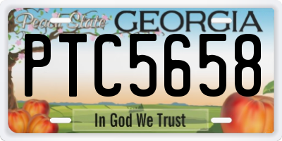 GA license plate PTC5658