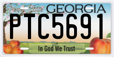 GA license plate PTC5691