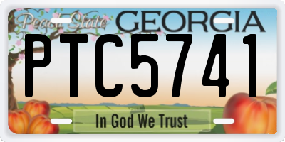 GA license plate PTC5741