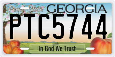 GA license plate PTC5744