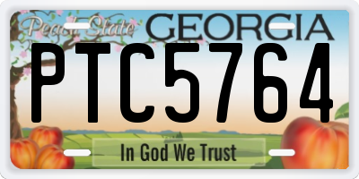 GA license plate PTC5764