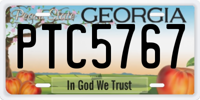 GA license plate PTC5767