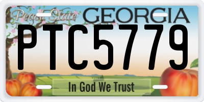 GA license plate PTC5779
