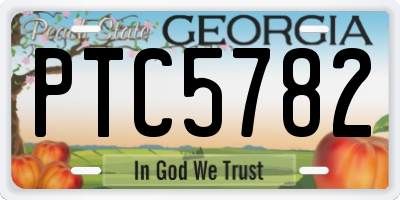 GA license plate PTC5782