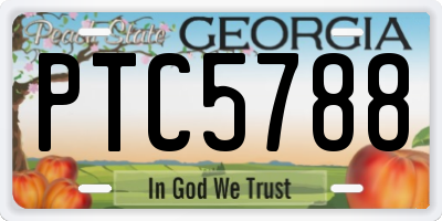 GA license plate PTC5788