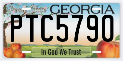 GA license plate PTC5790