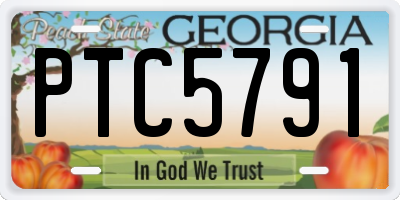 GA license plate PTC5791