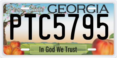 GA license plate PTC5795