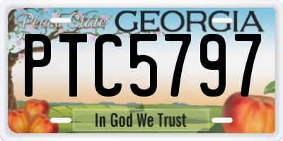 GA license plate PTC5797