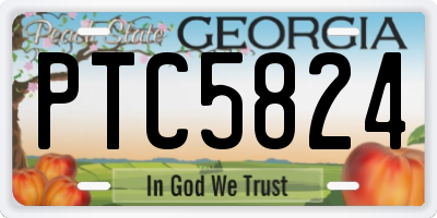 GA license plate PTC5824