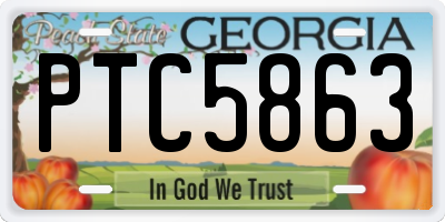 GA license plate PTC5863