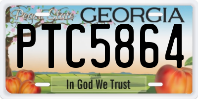 GA license plate PTC5864