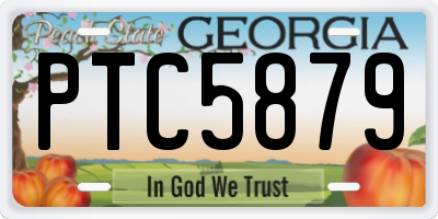 GA license plate PTC5879