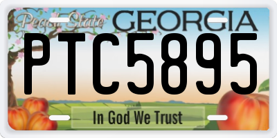 GA license plate PTC5895