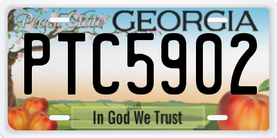 GA license plate PTC5902