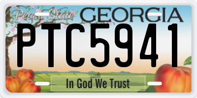 GA license plate PTC5941