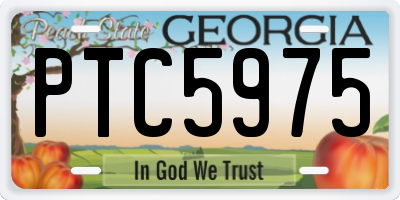 GA license plate PTC5975