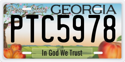 GA license plate PTC5978