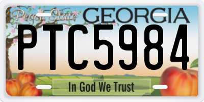 GA license plate PTC5984