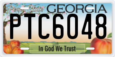 GA license plate PTC6048