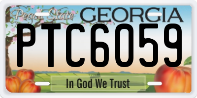 GA license plate PTC6059