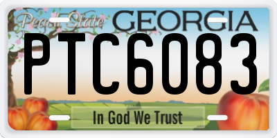 GA license plate PTC6083