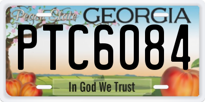 GA license plate PTC6084