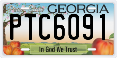 GA license plate PTC6091