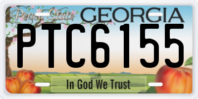 GA license plate PTC6155