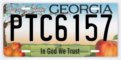 GA license plate PTC6157