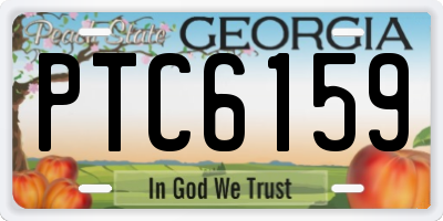 GA license plate PTC6159