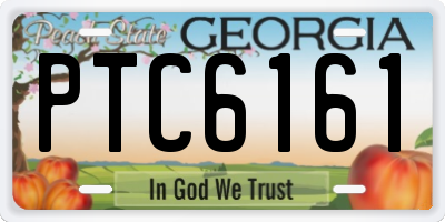 GA license plate PTC6161