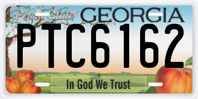 GA license plate PTC6162