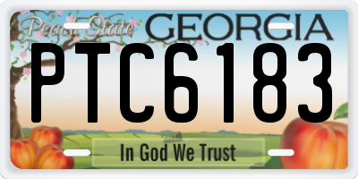 GA license plate PTC6183