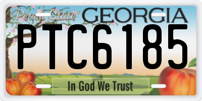 GA license plate PTC6185