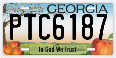 GA license plate PTC6187