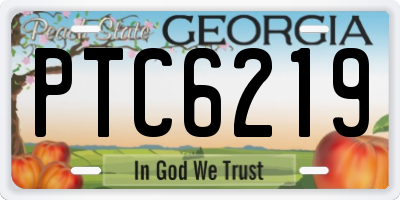 GA license plate PTC6219