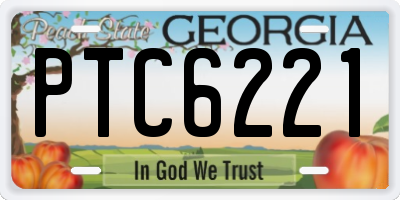 GA license plate PTC6221