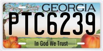 GA license plate PTC6239