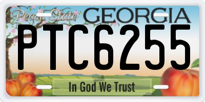 GA license plate PTC6255