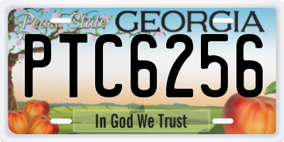 GA license plate PTC6256