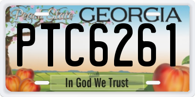 GA license plate PTC6261