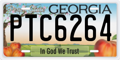 GA license plate PTC6264